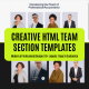 Creative HTML Team Section Templates - CodeCanyon Item for Sale