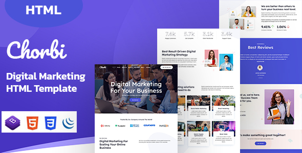 Chorbi – Digital Marketing Agency HTML5 Template – 0 Sold!