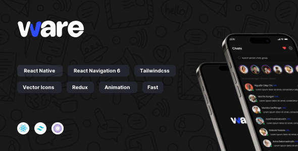 Ware - Chat, Video Chat UI with React Native and Tailwindcss