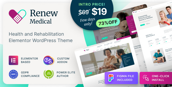 Renew Medical – Physiotherapy & Rehabilitation Clinic Medical WordPress Theme – 0 Sold!