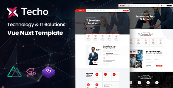 Techo - Technology & IT Solutions Vue Nuxt Template