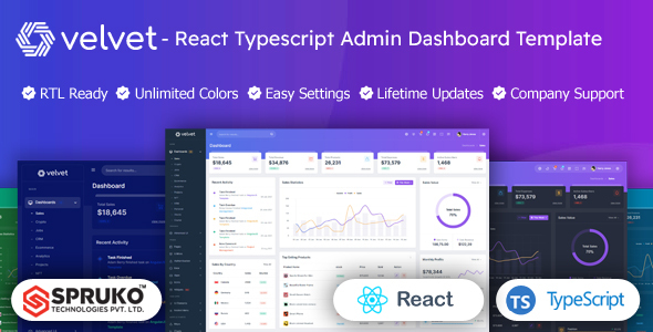 Velvet - React Typescript Dashboard Template