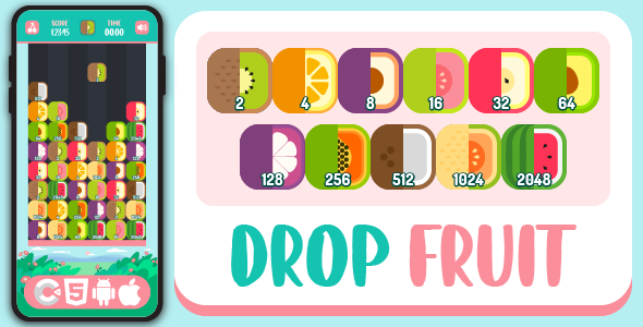 Drop Fruit Merge - HTML5, Construct 3