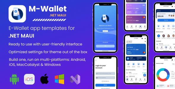 M-Wallet - Finance and Banking App Template for .NET MAUI