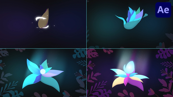 Magic Flower Logo for After Effects