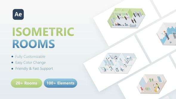 3D Isometric Rooms