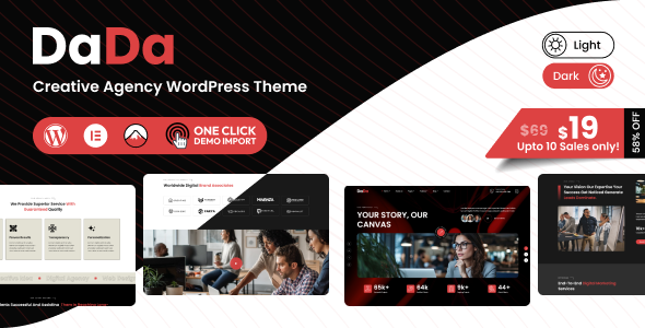 DaDa – Business Agency WordPress Theme – 0 Sold!