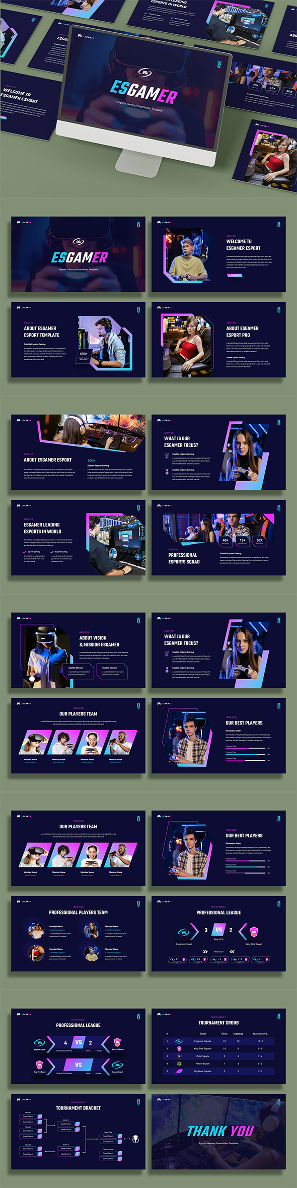 Esgamer -  Esports Gaming PowerPoint Template