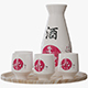 Cherry Sake Set - 3DOcean Item for Sale
