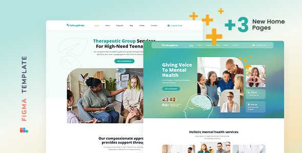 Talking Minds – Psychotherapist Template for Figma