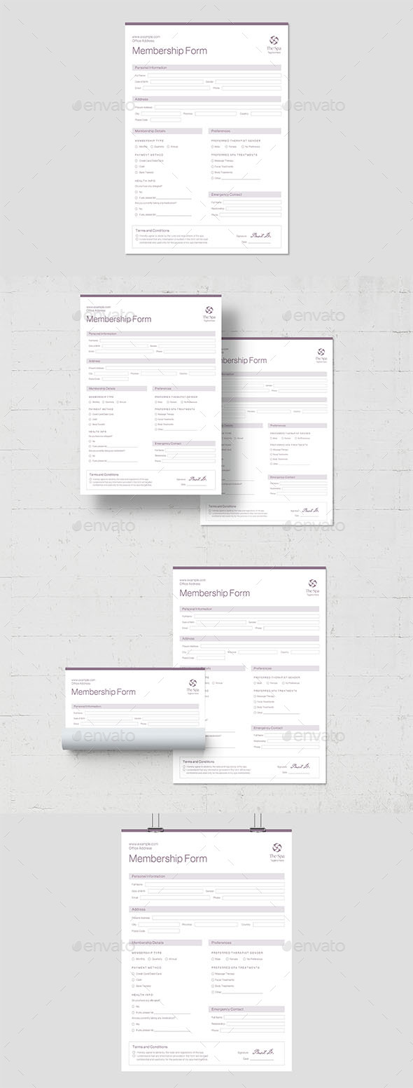 Member Registration Form Template