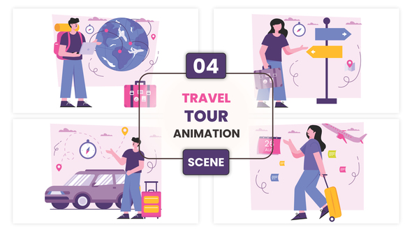 Travel Tour Animation Scene