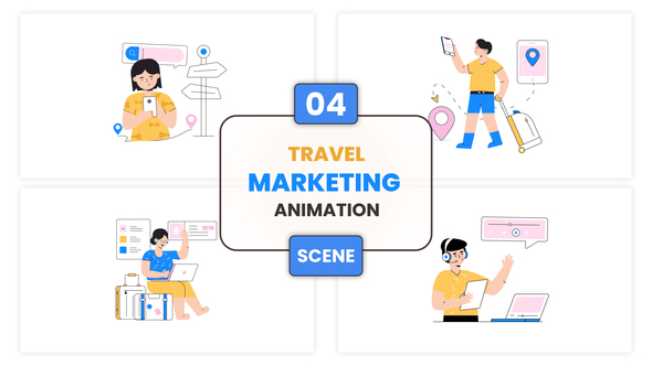 Travel Marketing Animation Scene