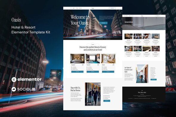 Oasis - Hotel & Resort Elementor Template Kit