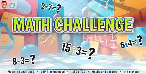 Math Challenge - HTML5 Math game (1~4 players)