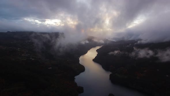 Epic nature river landscape