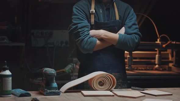 Portrait of an Unidentifiable Male Craftsman in His Workshop