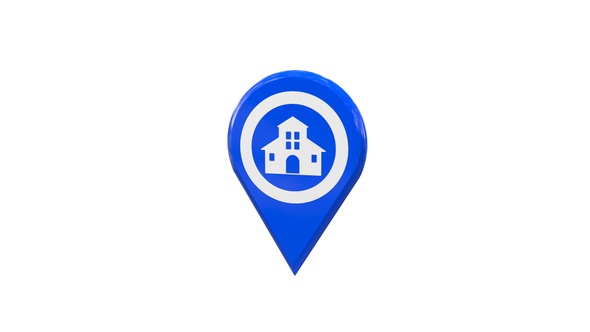 School Map Pointer Blue V3