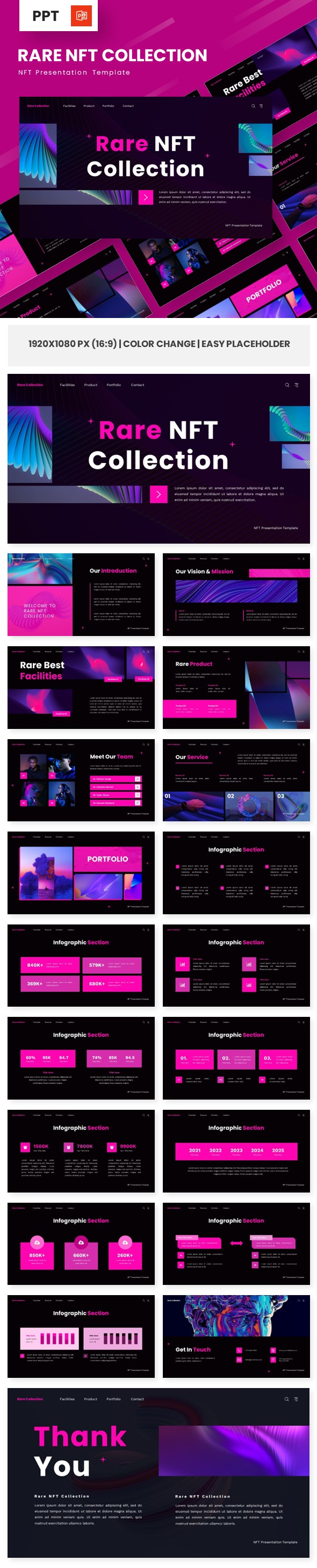 Rare NFT Collection - NFT Powerpoint Templates