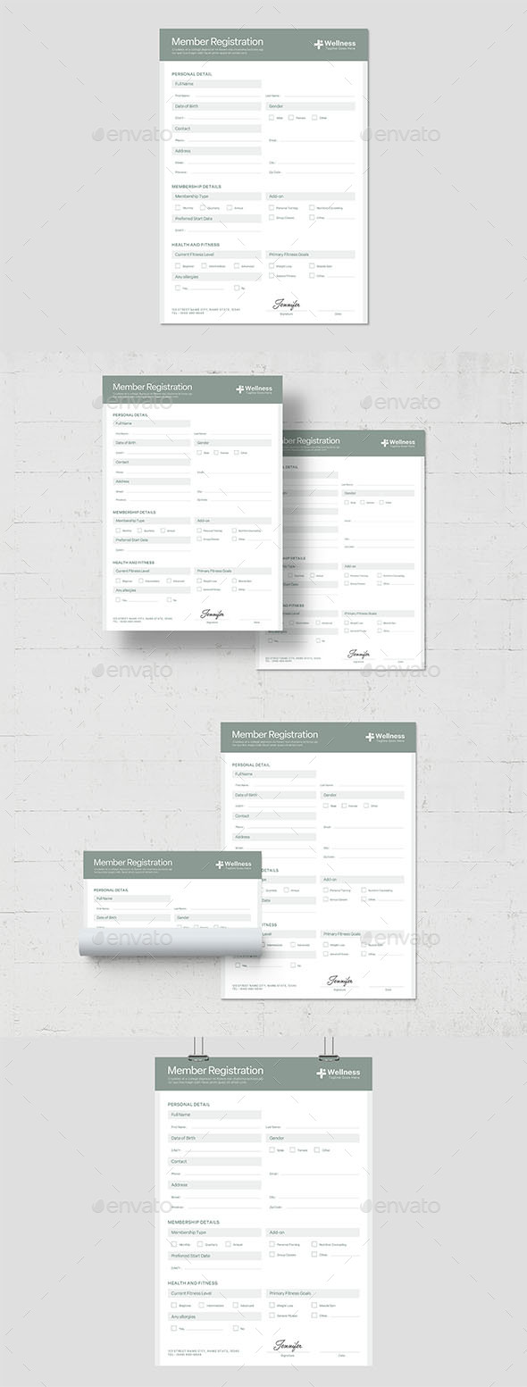 Member Registration Form Template