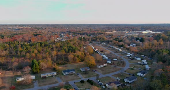 Autumn Small Town in Boiling Spring South Carolina America