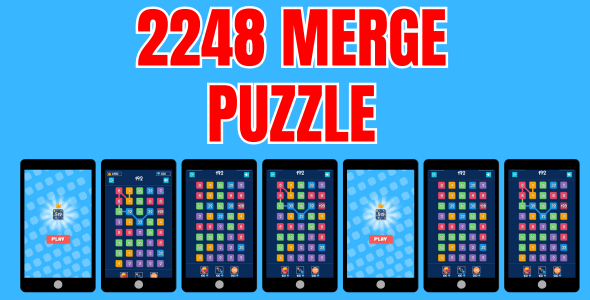 2248 Merge Puzzle - HTML5 Game (Phaser 3)