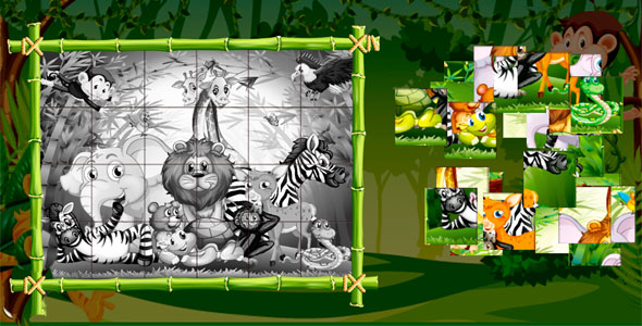 Zoo Puzzle - Game Html5 and Mobile .capx