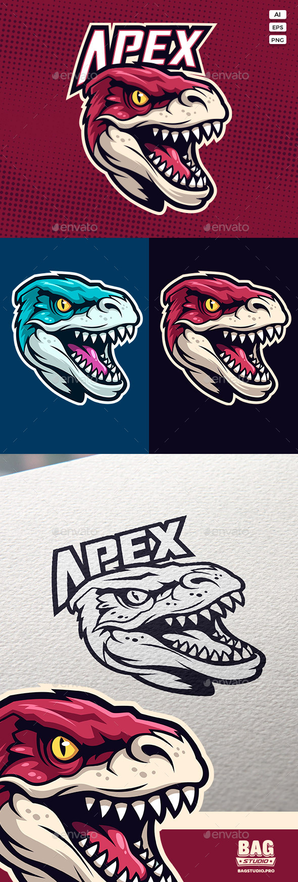 Raptor Esport Logo Template