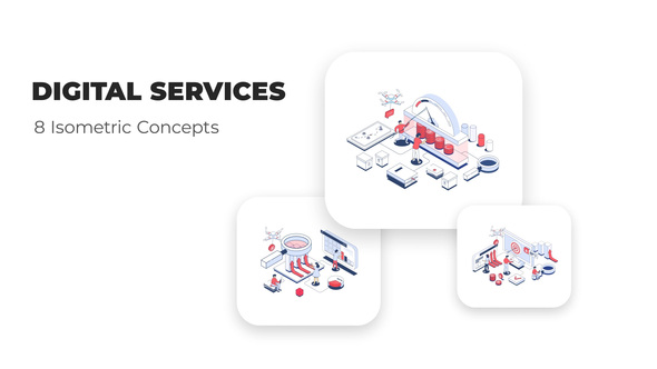 Digital Services - Line Isometric