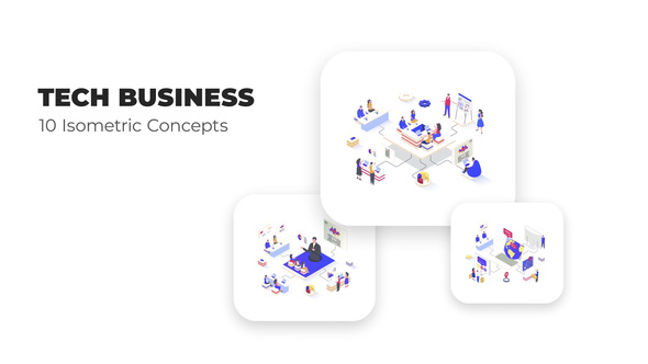 Tech Business - Flat Isometric