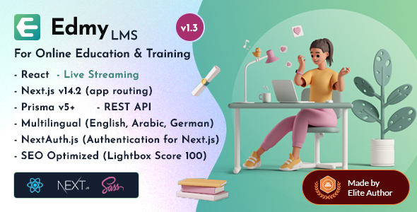 Edmy - React Next.js 14+ Education Learning Management System