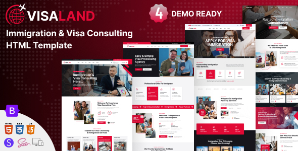 Visaland – Immigration & Visa Consulting HTML Template – 0 Sold!