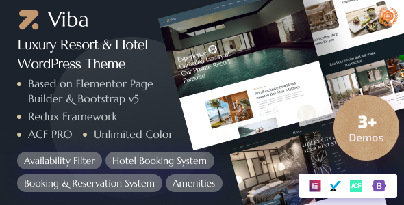 Viba – Luxury Resort & Hotel WordPress Theme – 0 Sold!