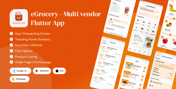 Grocery App - Grocery Delivery App Flutter iOS/Android App