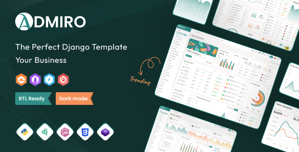 Admiro – Django Admin & Dashboard Template