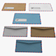 Air Mail Window Envelope Size DL Style BANKER - 3DOcean Item for Sale