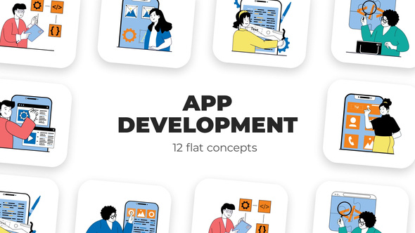 App Development - Flat Concept