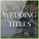Wedding Titles - VideoHive Item for Sale