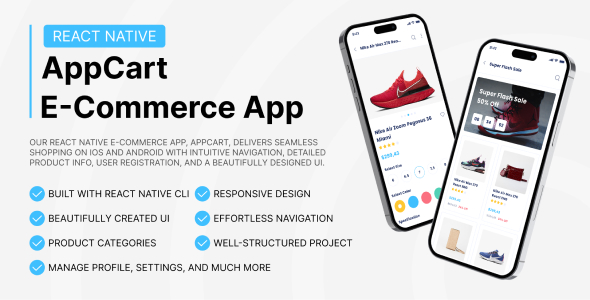 AppCart – React Native Mobile ECommerce Design Template