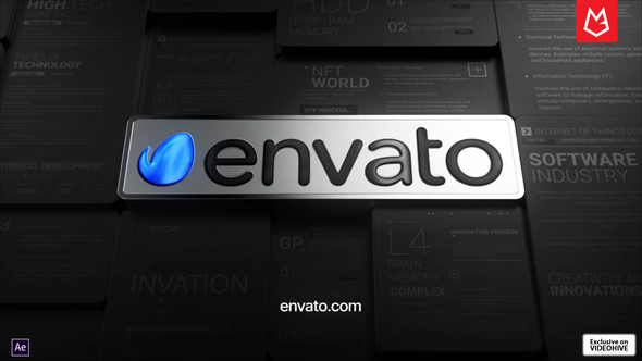 High Tech Logo Reveal 3D Animation