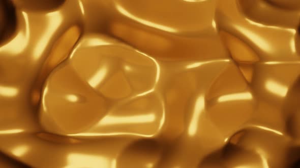 Abstract Golden Liquid Animation Background