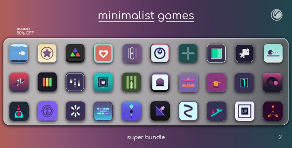 Minimalist Games Super Bundle 2 | HTML5 Construct Games | Graphicfort