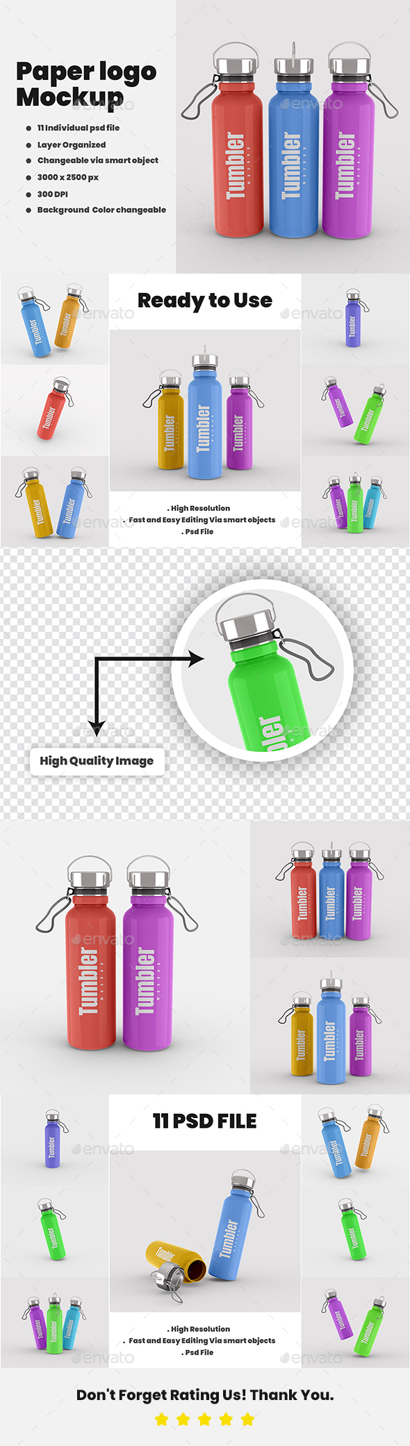 Tumbler  Mockup PSD file.