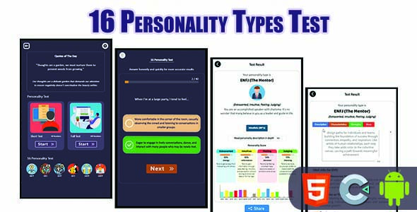 16 Personality Types Test (Construct 3 | HTML5)