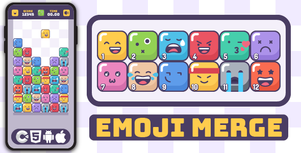 Emoji Merge - HTML5 Game, Construct 3