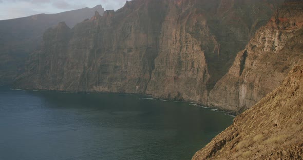 Sea View From Los Gigantes Beach Cliffs of the Giants at Sunset Tenerife Canary Islands Spain