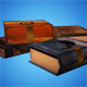 Low Poly Set of 4 Fantasy Style Books - 3DOcean Item for Sale