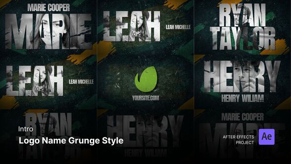 Intro/Opening Video - Grunge Logo Name After Effects Template alt