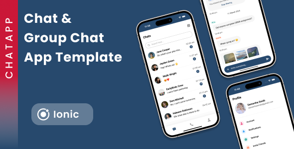 Chat & Group Chat App Template Ionic | Whatsapp Clone Ionic Template | ChatApp