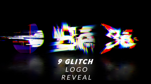 9 Glitch Logo Pack | bundle